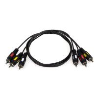 Кабель мультимедийный Atcom 3xRCA M to 3xRCA M 1.8m Фото