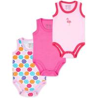 Боди детское Luvable Friends 3 шт без руквов с рисунком для девочек Фото