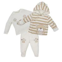 Набор детской одежды Luvena Fortuna велюровый с медвежонком Фото