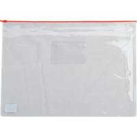Папка на блискавці Buromax А5, plastic zipper red Фото