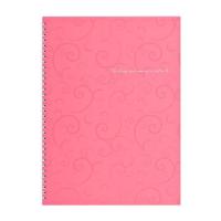 Блокнот Buromax spiral side, А4, 80sheets, Barocco, square, pink Фото