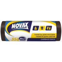 Пакети для сміття Novax чорні 35 л 30 шт. Фото