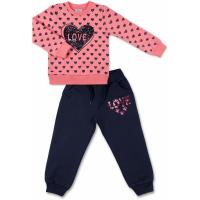 Набір дитячого одягу Breeze кофта с брюками с сердечком из пайеток Фото