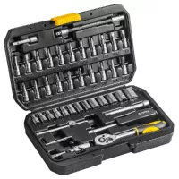 Набір інструментів Topex торцевих головок 1/4” CrV, 46 шт. Фото