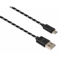Дата кабель Vinga USB 2.0 AM to Micro 5P 2color nylon 1m black Фото