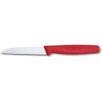 Кухонный нож Victorinox Standart 8 см, с волнистым лезвием, красный Фото