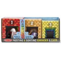 Развивающая игрушка Melissa&Doug Набор блоков-кубов Автомобили и гаражи Фото