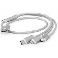 Дата кабель Cablexpert USB 2.0 AM to Lightning + Micro 5P + Type-C 1.0m s Фото