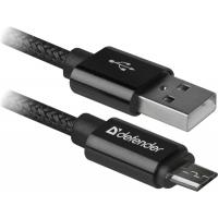 Дата кабель Defender USB 2.0 AM to Micro 5P 1.0m USB08-03T PRO black Фото