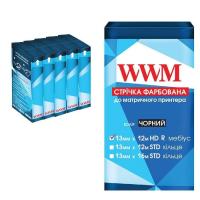 Стрічка до принтерів WWM 13мм х 12м HD п. Black*5шт Фото