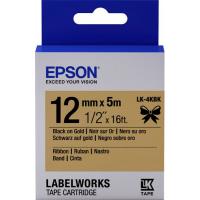 Этикет-лента Epson Labelworks LK-4KBK Blk/Gold Фото