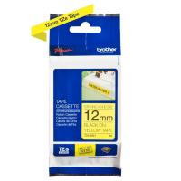 Стрічка для принтера етикеток Brother TZES631, 12мм, черный на желтом, сверхклейкая Фото