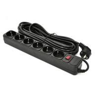 Сетевой фильтр питания Patron 10 m3*1mm2 (SP-10610) 6 розеток BLACK Фото