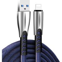 Дата кабель ColorWay USB 2.0 AM to Lightning 1.0m zinc alloy blue Фото