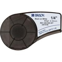 Стрічка для принтера етикеток Brady M21-250-595-WT, vinyl, 6.35mm/6.4m. Black on White Фото