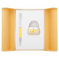 Ручка шариковая Langres набор ручка + крючок для сумки Sense Желтый Фото