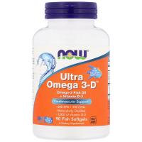 Жирні кислоти Now Foods Ультра Омега 3 и Витамин D, Ultra Omega 3-D, 90 Ге Фото