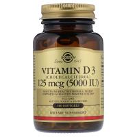 Витамин Solgar Вітамін D3 5000 IU (125 мкг), 100 желатинових кап Фото