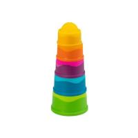 Розвиваюча іграшка Fat Brain Toys Пірамідка тактильна Чашки dimpl stack Фото