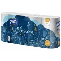 Туалетная бумага Grite Blossom 3 шари 8 рулонів Фото