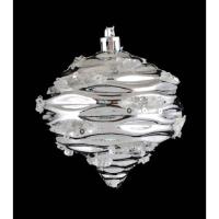 Ялинкова іграшка YES! Fun Кришталь куля срібло 8 см Фото