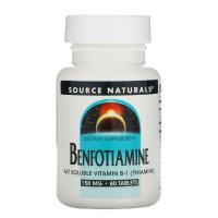 Вітамінно-мінеральний комплекс Source Naturals Бенфотиамин, 150 мг, Benfotiamine, 60 таблеток Фото