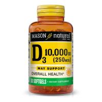 Витамин Mason Natural Витамин D3 10000 МЕ, Vitamin D, 30 гелевых капсул Фото