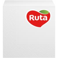 Серветки столові Ruta Double Luxe 24х24 см 2 слоя Белые 40 шт. Фото