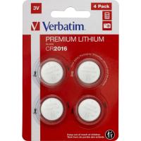 Батарейка Verbatim CR 2016 Lithium 3V * 4 Фото