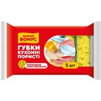 Губки кухонные Бонус Суперпена крупнопористые 5 шт. Фото