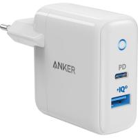 Зарядний пристрій Anker PowerPort PD+ 2 - 20W 1xPD 15W 1xUSB (White) Фото