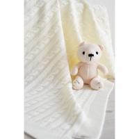 Плед Прованс Soft косы Молочный 90x130 см Фото