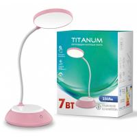 Настільна лампа TITANUM LED DC3 7W 3000-6500K USB рожева Фото