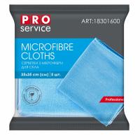 Салфетки для уборки PRO service Standard из микрофибры для стекла Синие 5 шт. Фото