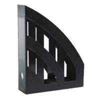 Лоток для паперів КіП пластиковий, вертикальний, чорний Фото