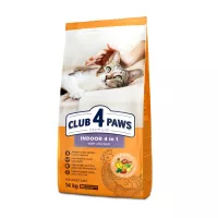 Сухий корм для кішок Club 4 Paws Преміум. Для кішок, які живуть в приміщенні 4 в 1 Фото