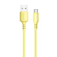 Дата кабель ColorWay USB 2.0 AM to USB-C 1.0m soft silicone yellow Фото