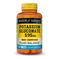 Минералы Mason Natural Калий Глюконат 595мг, Potassium Gluconate, 100 та Фото