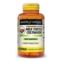 Травы Mason Natural Расторопша (Силимарин), Milk Thistle (Silymarin), Фото