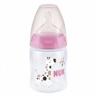Бутылочка для кормления Nuk First Choice Plus Жираф 150 мл Рожева Фото