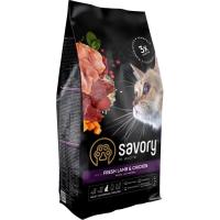 Сухий корм для кішок Savory Adult Cat Steril Fresh Lamb and Chicken 2 кг Фото
