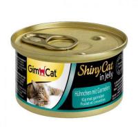Консерви для котів GimCat Shiny Cat з куркою і креветками 70 г Фото
