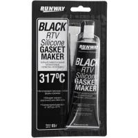 Герметик автомобильный Runway Black RTV Silicone 85 г Фото