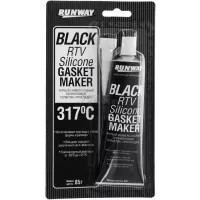Герметик автомобильный Runway Black RTV Silicone 85 г Фото
