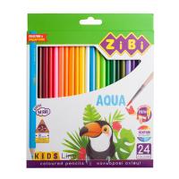 Олівці кольорові ZiBi Kids line AQUA акварельні 24 шт Фото
