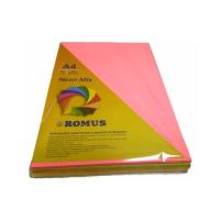 Бумага Romus A4 80 г/м2 200sh, 4colors, Mix Neon Фото