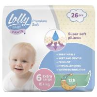 Підгузки Lolly Premium Soft Extra Large 6 (15+ кг) 26 шт Фото