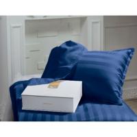 Постельное белье MirSon Сатин Premium-страйп Blue Sea 200х220 Фото