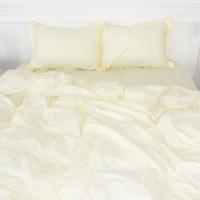 Постельное белье MirSon Satin Stripe 30-0002 Soft Yellow 2х143х210 семейны Фото