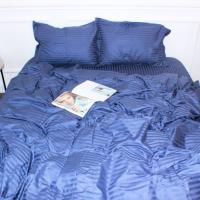 Постельное белье MirSon SatinStripe 30-0020SmokyBlue 143х210 Семейный Фото